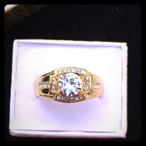 Final Price ♥️ New 2 CTTW Gold SS Diamond CZ Bling Ring